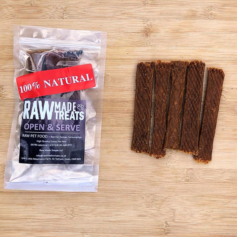 Dried turkey Strips 5 Pack, raw dog food