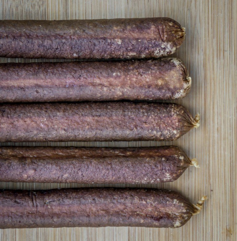 Venison Sausage, Dried Dog Food Treat, Raw Made SImple