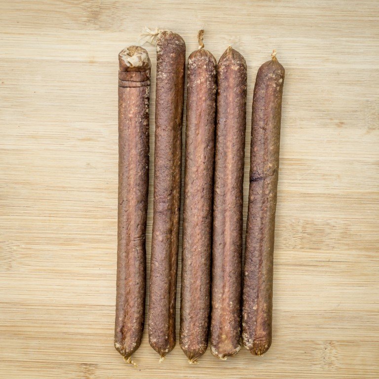 Venison Sausage, Dried Dog Food Treat, Raw Made SImple