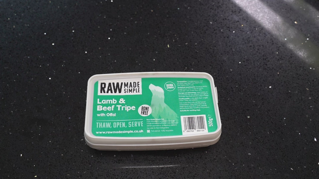 Lamb & Beef Tripe BONE FREE 500g