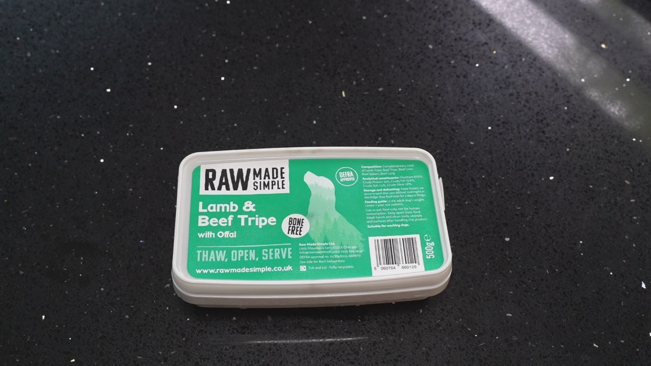 Lamb & Beef Tripe BONE FREE 500g