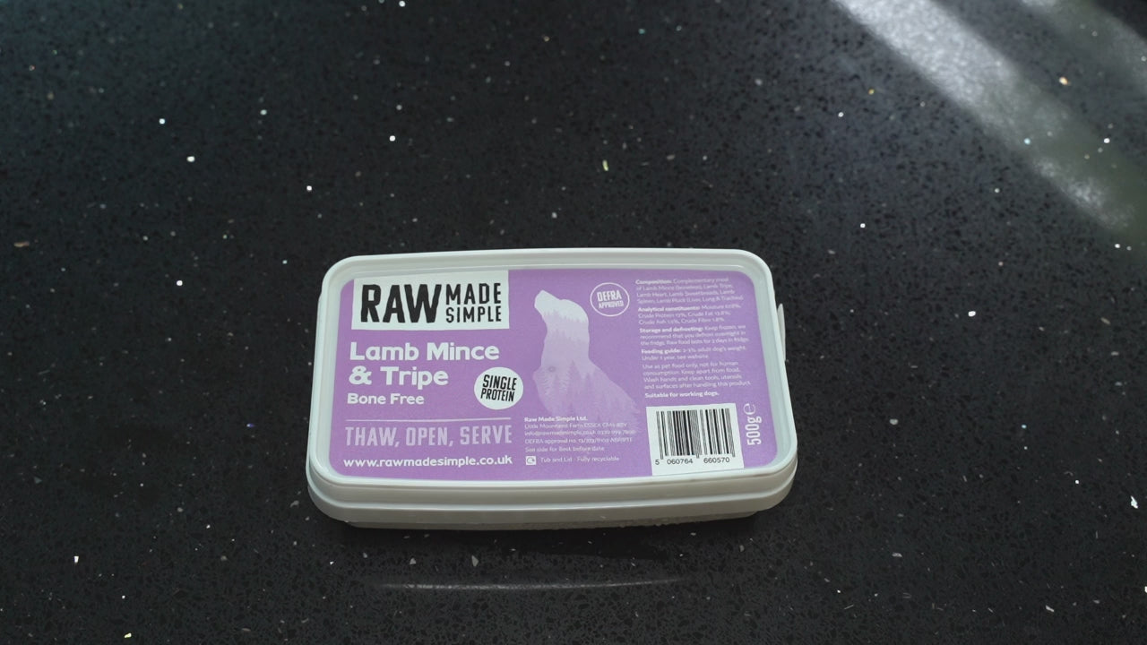 Lamb Mince & Tripe BONE FREE 500g